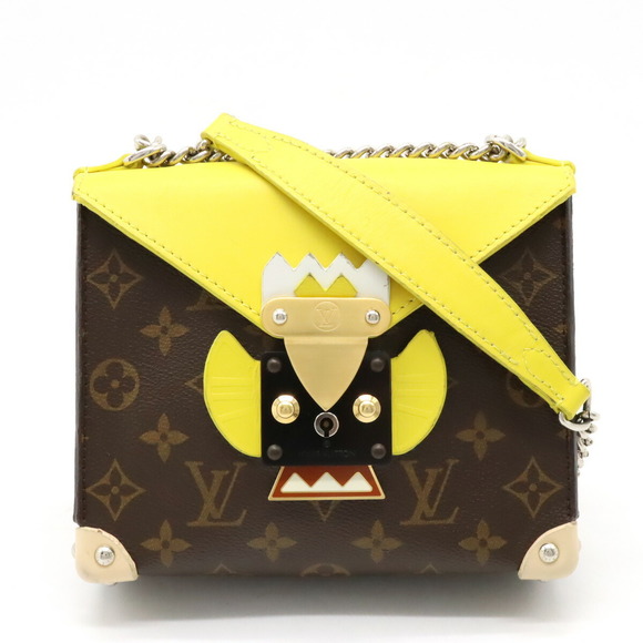 Louis Vuitton Key Bag Pochette Shoulder Yellow Chain PM Mask - Picture 1 of 9